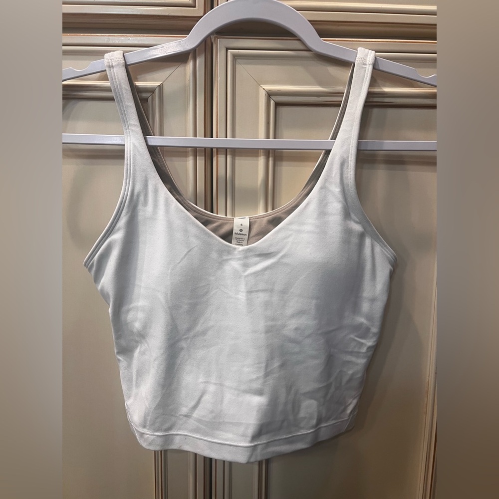 Lululemon white sports bra size 4